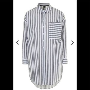Stripe Tunic Shirt By Topshop Boutique
